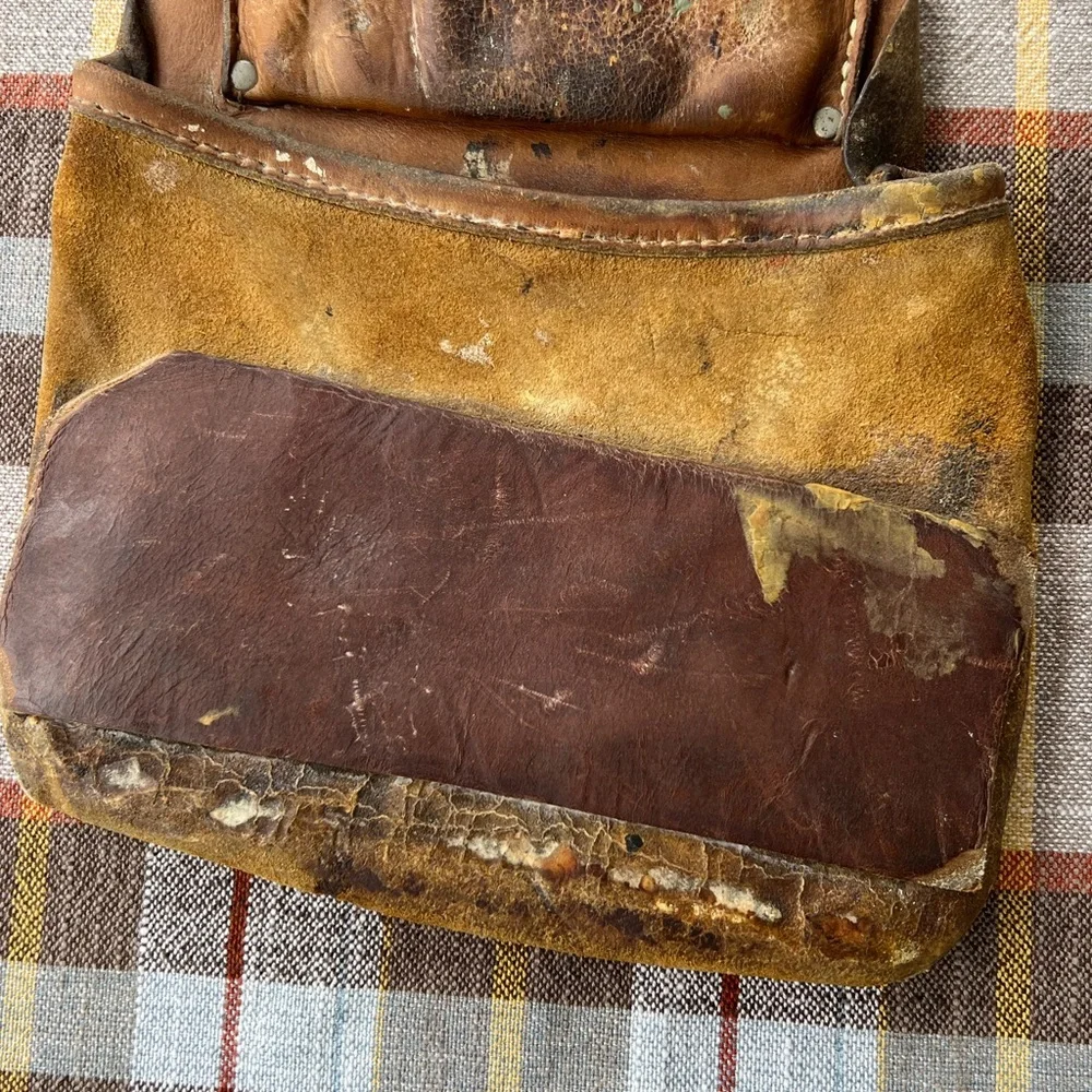 Ames Taping Tools Leather Men's Waist Belt Utility Bag